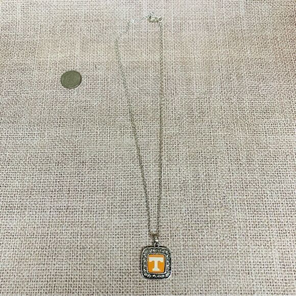 University of Tennessee Silver Crystal Necklace - Picture 3 of 3